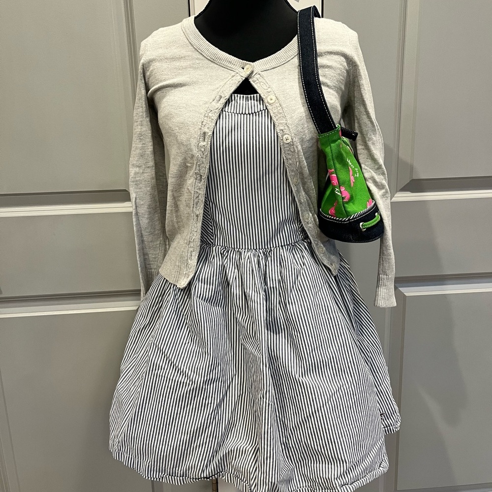 Hollister Blue and White Striped Dress
